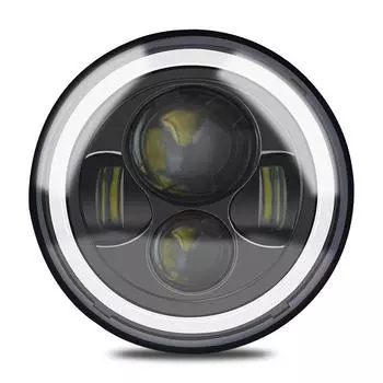 Автомобильные светодиодные фары 7-дюймовые круглые фары круглые дневные ходовые огни с рулевым управлением H4 супер яркая модификация дальнего и ближнего света