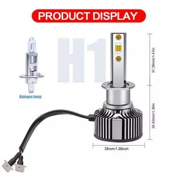 Автомобильные светодиодные фары дальнего и ближнего света H7 F2 3570 H1 One Piece Price белый