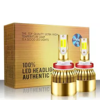 Автомобильные светодиодные фары H4 трехцветные H1 H7 H11 HB3 HB4 LED 50 Вт Автомобильные супер яркие противотуманные фары 12 В 8000LM Белый Желтый H1 белый