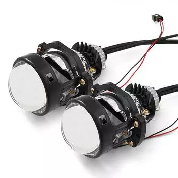 Автомобильные светодиодные фары с бифокальными линзами, 2,0 дюйма, HD версия, светильник «рыбий глаз», супер яркий модифицированный свет, мотоцикл, электромобиль