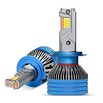 Автомобильные светодиодные фары высокой мощности 120 Вт, большой чип, три медные трубки, супер яркий белый свет H4 H7, декодирование CANBUS 9012 1 pair