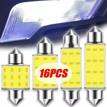 Автомобильные светодиодные фонари на крышу, лампа для чтения, 12-ядерный чип COB, автомобильный рабочий фонарь для грузовиков, двойной купол, точечный, высокая яркость, подсветка номерного знака