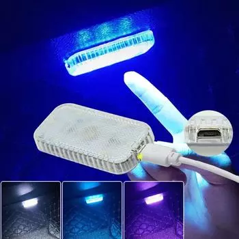 Автомобильные светодиодные ночные огни Touch Senor, потолочный светильник, автомобильный интерьер, лампа для чтения, купольная лампа, USB-автомобильные лампы, аксессуары разноцветный