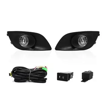 Автомобильные светодиодные противотуманные фары дневного времени для бега DRL для Suzuki Swift 2011 2012 2013 2014 2015 2016 2017, переключатель жгута проводов, водонепроницаемый