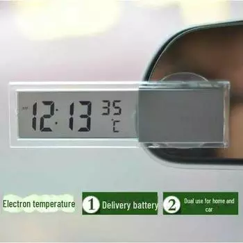 Автомобильные светящиеся электронные часы и термометр с высокоточным воздуховыпускным отверстием. Suction cup single electronic clock
