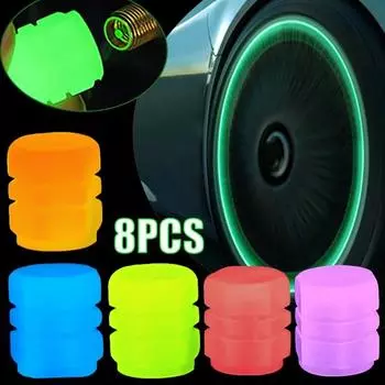 Автомобильные светящиеся колпачки клапанов Мотоциклетные штоки клапанов Велосипедные светящиеся колпачки Универсальные водонепроницаемые антикоррозионные флуоресцентные декорации