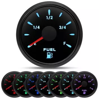Автомобильные топливные датчики + A5 поплавковый датчик уровня топлива 0-190 Ом 7-цветный светодиодный уровень воды в баке 52 мм водонепроницаемый для лодок, морских 12 В 24 В