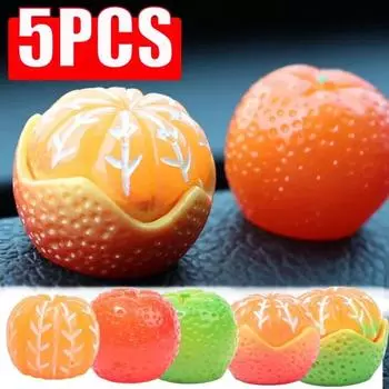 Автомобильные украшения Автомобильное зеркало заднего вида 3D имитация милые оранжевые украшения Автомобильная центральная консоль украшения Автомобильный интерьер DIY аксессуары