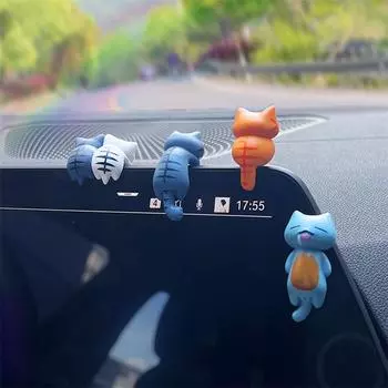 Автомобильные украшения Lucky Cat, центральная консоль приборной панели автомобиля, симпатичные аксессуары для украшения салона автомобиля Maneki-Neko из смолы