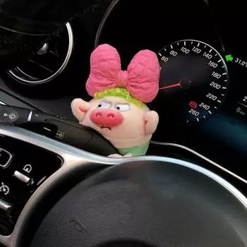 Автомобильные украшения, милый мультфильм, свинья, украшение для автомобиля, кошка, плюшевая кукла, поворотник