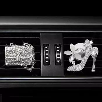 Автомобильные вентиляционные отверстия с искусственным зажимом, стильные туфли на каблуке с высоким кристаллическим дизайном, легко носить F