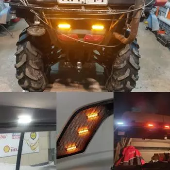 Автомобильные внешние светодиодные фонари 24 В/12 В 6 светодиодов для автобусов, грузовиков, боковых габаритных огней, светодиодные предупреждающие огни для прицепов, задние боковые стоп-сигналы жёлтый