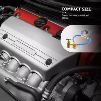 Автомобильный 15,7 шланг для заправки хладагентом R134A A/C с манометрами, резиновый заправочный шланг для кондиционера автомобиля