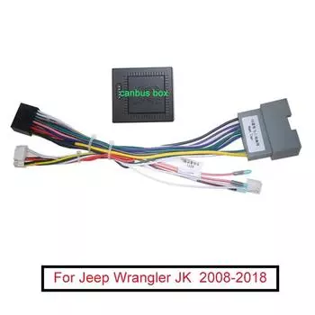 Автомобильный 16-контактный Android-стерео жгут проводов с Canbus для Jeep Wrangler JK 2008-18