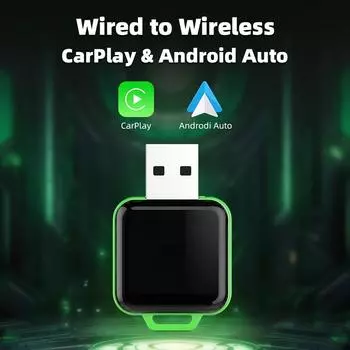 Автомобильный 2 в 1 беспроводной Carplay AI Box Android Auto Plug And Play Bluetooth 5.0 5Ghz WIFI применим для преобразования оригинального проводного Carplay в беспроводной