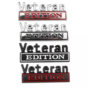 Автомобильный 3D металлический логотип Veteran Edition, кузов, хвост, багажник, боковое крыло, эмблема, украшение, наклейки, Стайлинг, автоаксессуары чёрный