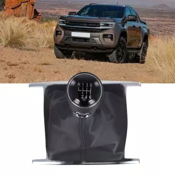 Автомобильный 6-ступенчатый рычаг переключения передач, ручка переключения передач, чехол, кожаная ручка переключения передач для Amarok 2010 2011-2025, автомобильные аксессуары, ручные коробки передач CHINA