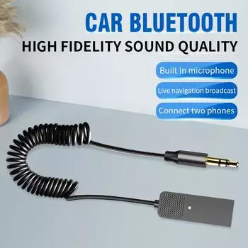 Автомобильный адаптер Aux Bluetooth 5,2 для автомобильного динамика, музыкальный ключ, USB-разъем 3,5 мм, беспроводной аудиоприемник, BT-передатчик, комплект громкой связи