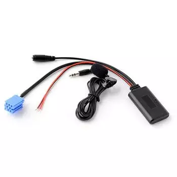 Автомобильный адаптер BT Беспроводной автомобильный CD-стерео AUX Музыкальный интерфейс чёрный