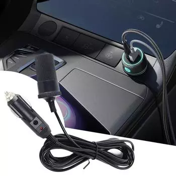 Автомобильный адаптер для розетки 12-24 В, удлинительный кабель для автомобильной розетки 78,7 дюйма, автомобильный штекерный кабель для накачивания шин грузовиков, гнездовой разъем United States