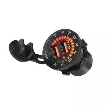 Автомобильный адаптер для зарядки Antiflaming, сменная розетка с двумя USB-разъемами