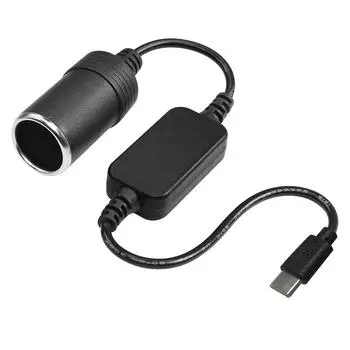 Автомобильный адаптер USB C Male to 9V 12V автомобильный прикуриватель Повышающий кабель Female шнур питания для Power Bank DVR