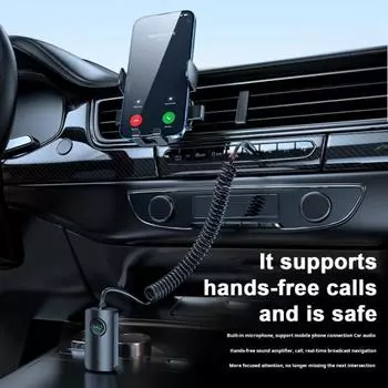 Автомобильный адаптер Yousheng Bluetooth, совместимый со стабильным сигналом, быстрым откликом, функцией громкой связи, декодированием звука, адаптером-приемником чёрный