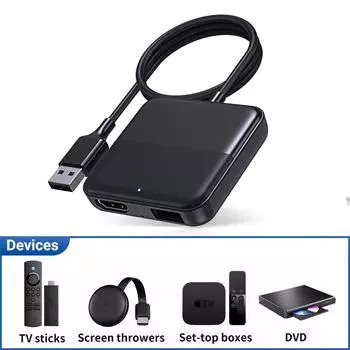 Автомобильный Ai Box HDMI-совместимый мультимедийный адаптер DVD-конвертер для фильмов Live TV Show Box для Netflix Youtube OEM Проводной чёрный