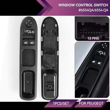 Автомобильный электрический главный выключатель стеклоподъемника регулятор управления консолью 6554.QA 6554QA 9654859677 для Peugeot 207 207SW 207CC