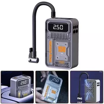 Автомобильный электрический насос для накачивания шин 150PSI беспроводной портативный USB воздушный компрессор автоматические мини-насосы для колес с охлаждающими отверстиями CHINA