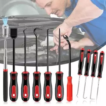 Автомобильный электронный ручной инструмент для автомобиля, прецизионные крючки, съемник, набор крючков и отмычек для сальников или уплотнительных колец, инструмент для ремонта автомобиля 4pcs
