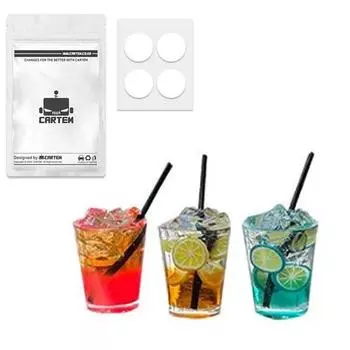 Автомобильный элемент Mini Me Figure Ice Cafe 3 типа + набор двухсторонних лент CT457, корейские аксессуары для автомобилей