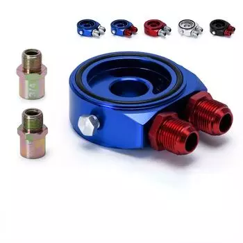 Автомобильный алюминиевый универсальный сэндвич-адаптер масляного фильтра для комплекта пластин масляного радиатора AN10 серебряный