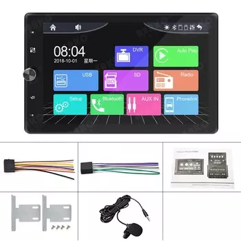 Автомобильный Android MP5-плеер 10,4-дюймовый 360-градусный съемный экран Стерео Радио Аудио GPS-антенна DVR Камера Автоаксессуары Универсальные 1513C MIC