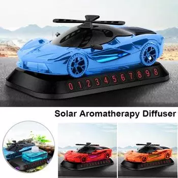 Автомобильный ароматерапевтический эфирный масляный диффузор сплав солнечный вертолет духи временная парковка номерной знак украшение освежитель воздуха синий