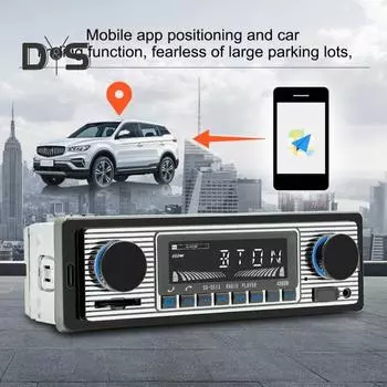 Автомобильный аудиоприемник с поддержкой Bluetooth, голосовое управление, стабильное соединение, звонки без помощи рук, универсальный автомобильный мультимедийный проигрыватель чёрный