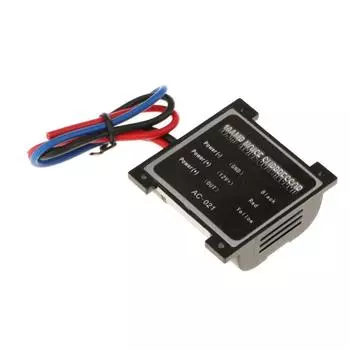 Автомобильный аудиошумоподавитель, стерео 10 А, сигнализация удаления фильтра, мощность 12 В чёрный