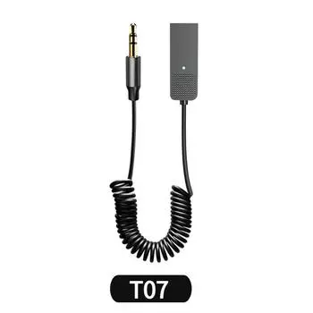 Автомобильный Aux Bluetooth 5,2 адаптер USB к разъему 3,5 мм аудио ключ BT приемник передатчик комплект громкой связи для автоматического беспроводного динамика музыкальный плеер