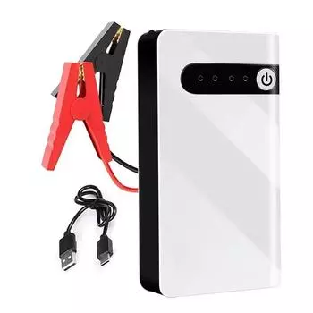 Автомобильный аварийный пусковой источник питания 12 В зарядное устройство для мобильного телефона запасная зажигалка и внешний аккумулятор стабильный ток точный цифровой дисплей 12000 mAh standard белый