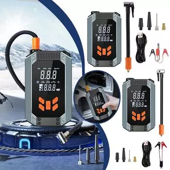 Автомобильный аварийный стартер, автомобильный беспроводной литиевый надувной насос, аварийный стартер, универсальный умный надувной насос для шин