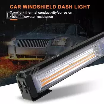 Автомобильный аварийный стробоскопический светильник, высокая яркость, IP65, водонепроницаемый, универсальный, простая установка, внутренний светильник на лобовом стекле жёлтый/белый