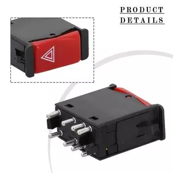 Автомобильный аварийный выключатель света с двойной вспышкой Кнопка аварийной сигнализации 0008209010 для Mercedes W201 W123 W126 Мигающий выключатель CHINA