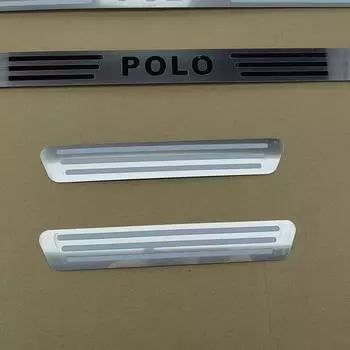 Автомобильный аксессуар для Volkswagen VW POLO 2009-накладка на педаль порога из нержавеющей стали, защита для автомобиля, Стайлинг серебряный