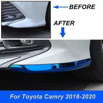 Автомобильный бампер из нержавеющей стали, передний уголок для губ для Toyota Camry Sports V6 XSE SE 2018-2020, аксессуары для модификации экстерьера