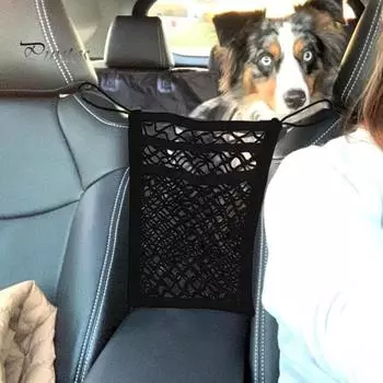 Автомобильный барьер для домашних животных, 3-слойная сетчатая конструкция, универсальная посадка, простая установка, решение для хранения в салоне автомобиля M чёрный
