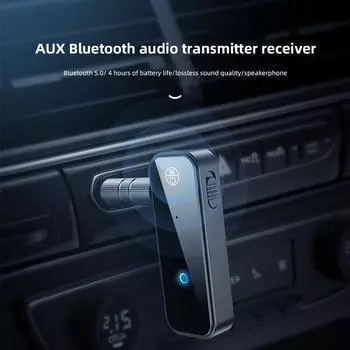Автомобильный беспроводной адаптер 2 в 1 Bluetooth 5.0 передатчик приемник с 3,5 мм аудио адаптер AUX для автомобильной аудиосистемы музыкальная гарнитура AUX Handsfree #470742