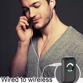 Автомобильный беспроводной адаптер Aux Многофункциональный беспроводной аудиоадаптер Автомобильный беспроводной преобразователь Шумоподавляющий беспроводной автомобильный адаптер spain