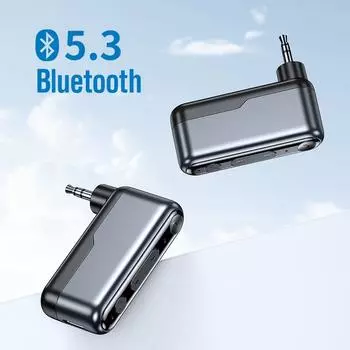 Автомобильный беспроводной Bluetooth 5,3 аудиоприемник 3,5 мм разъем AUX стерео музыкальный аудиоадаптер для автомобиля домашний динамик наушники комплект громкой связи