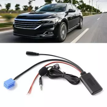 Автомобильный беспроводной Bluetooth-совместимый AUX аудиоадаптер микрофон для Blaupunkt Radio Замена ISO 8Pin Кабель-адаптер B