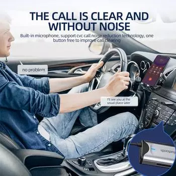 Автомобильный беспроводной приемопередатчик Bluetooth 5.3 AUX, адаптер 3,5 мм, автомобильный музыкальный аудиопередатчик Aux для автомобильного радиоприемника, Mp3-динамика, плеера